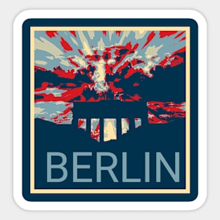 Berlin in Shepard Fairey style design Sticker